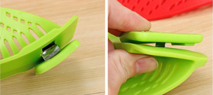 Silicone Clip-on Strainer & Washer Fits All Pot Size