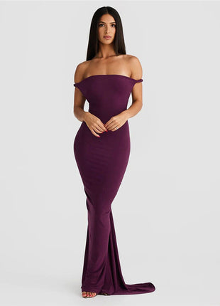 Halter Backless Pleating Sheath Dress