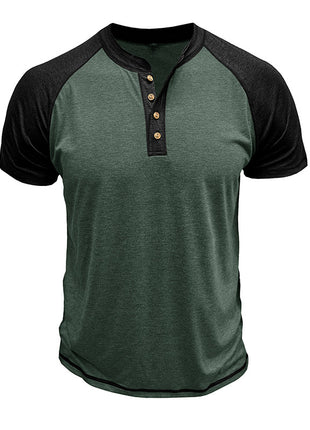 Short Sleeve European And American Color Matching Top