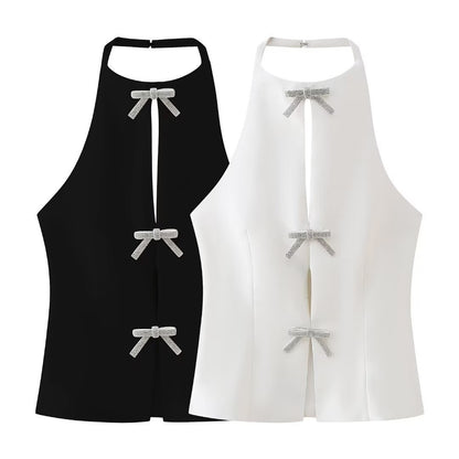 Bowknot Decoration Hanging Collar Top