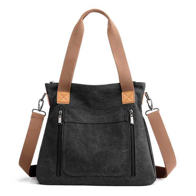 Women Canvas Tote Bag – Large Capacity Shoulder Bag