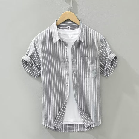 Summer Japanese Tie-dye Printed Short-sleeved Shirt