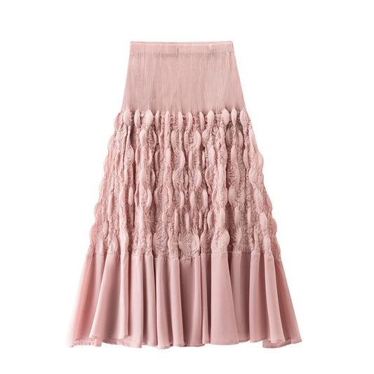 Designed Slimming Graceful Pleated Skirt