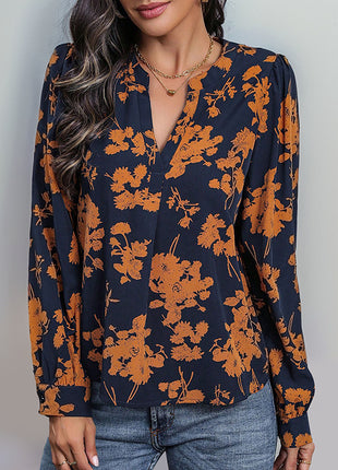 Pullover V-neck Printed Top