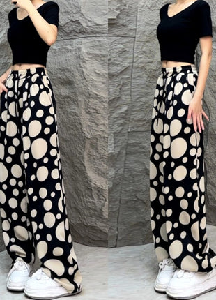 Drawstring Straight Wide Leg Casual Pants