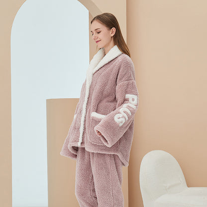 Keep Warm Coral Velvet Pyjamas