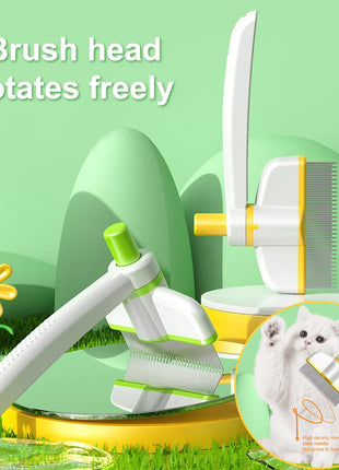 Self-Cleaning Flea Removal Magic Pet Brush for Cats & Dogs