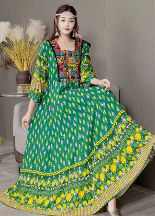 Creative Bohemian Embroidered Dress