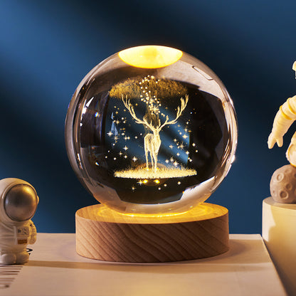 Crystal Ball Small Night Lamp Projection