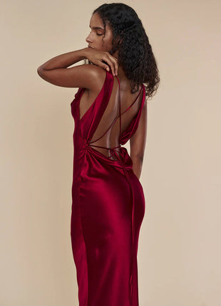 Banquet Style Lace Up Long Dress