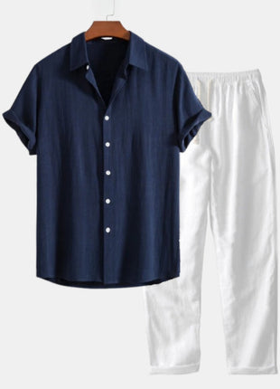 Casual Loose Beachwear Cotton and Linen Set