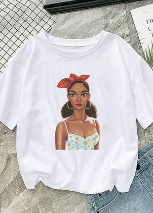 African girl short sleeve T-shirt