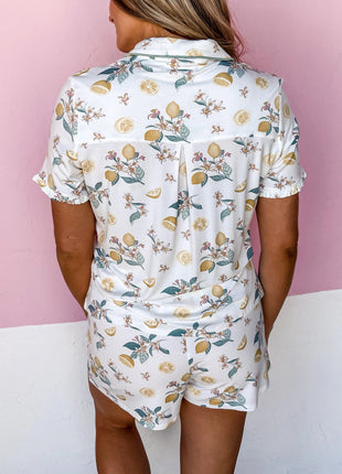Short Sleeve Single-breasted Pyjamas Set