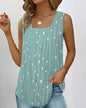 New Polka Dot Sleeveless Square Collar Vest Top