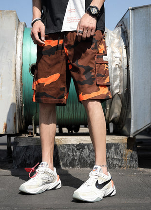 Camouflage five-point tooling shorts