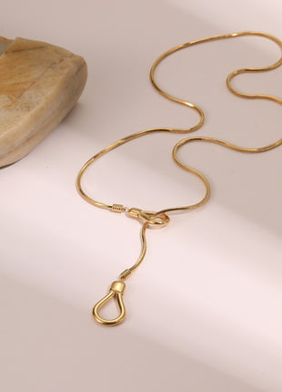 18K Gold Plated Adjustable Long Sweater Chain Necklace