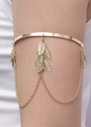 Handcrafted Gold-plated Leaf Arm Chain