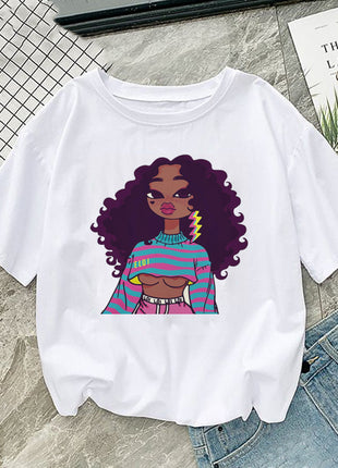 African girl short sleeve T-shirt