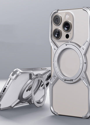 iPhone 13/14/15 Anti-fall Heat Dissipation Metal Phone Case Mechanical Arm Protective Shell