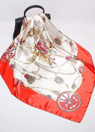 Digital Printed Square Silk Scarf