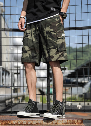 Camouflage five-point tooling shorts