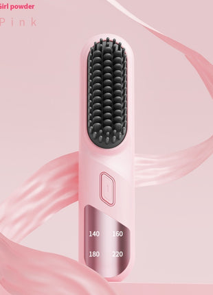 Cordless Wet & Dry Hair Straightener Brush