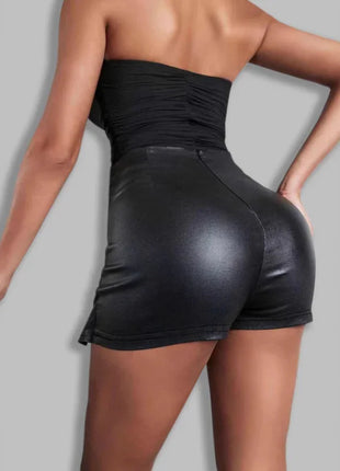 High Waist Leather Skirt