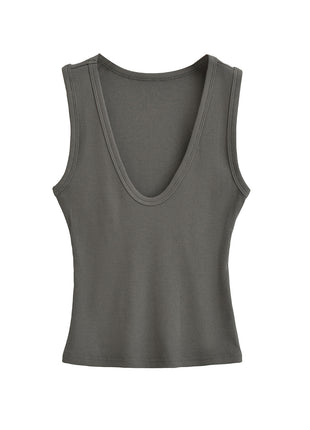 Deep U-neck Short Top