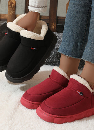 Unisex Winter Plush Cotton Warm Suede Thick-soled Garden Shoes Outdoor