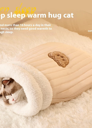 Sleeping Pet Nest Bag Warm Closed Pocket