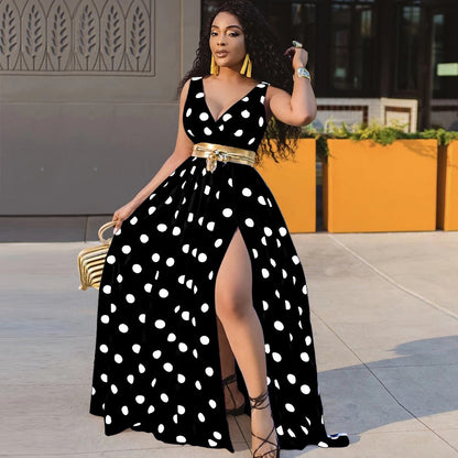 Dot Belt Plus Size Dress