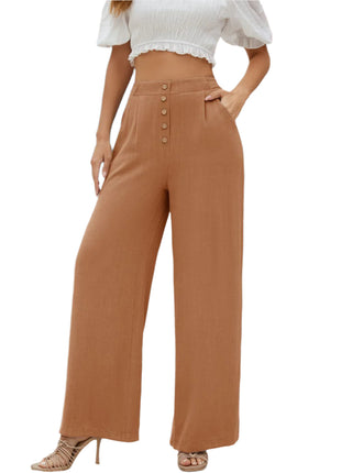 Cotton And Linen Casual Straight Pants