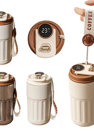 Smart Digital Thermal Bottle – Stainless Steel Insulated Coffee Mug (450ml)