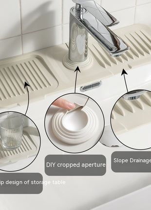 Faucet Silicone Mat Anti-splash with Drain