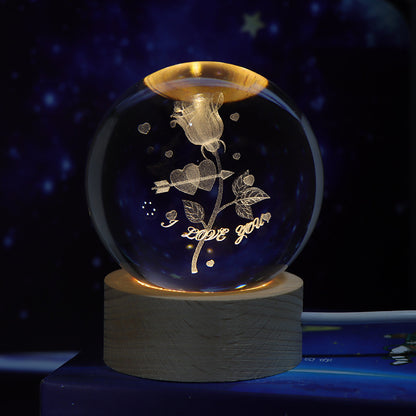 Crystal Ball Small Night Lamp Projection