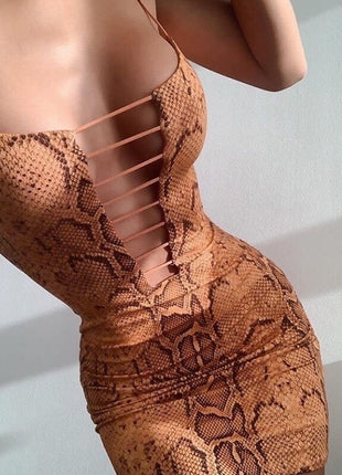 Hollow Bag Hip Skirt Slim Dress