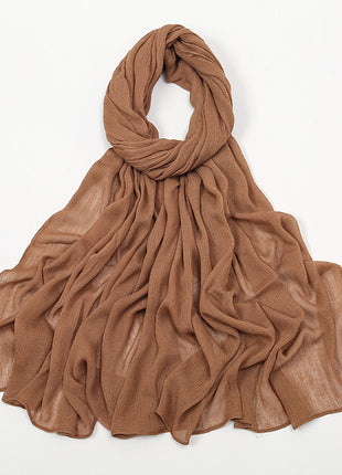 Curling Rayon Wrinkle Scarf Women's Simple Toe Cap