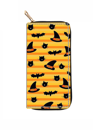 Halloween PU Long Zip Wallet