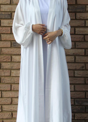 Bubble Satin Cardigan Abaya