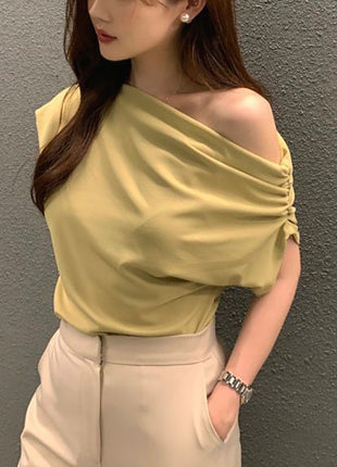 Summer Niche Irregular Shoulder Design