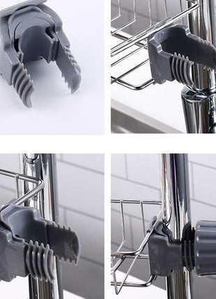 Adjustable Sink Drain Rack Sponge Storage Faucet Holder Soap Drainer Shelf Basket Organizer Kitchen Bathroom Accessories