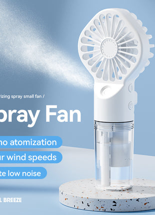 Portable Handheld Spray Fan 4-Speed Water Spray Mist Fan Summer Cooling Artifact USB Charging Summer Outdoor Mini Fan