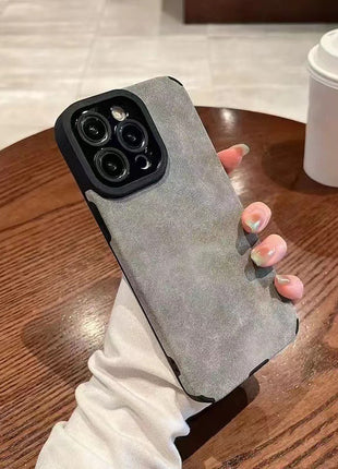 iPhone 13/14/15/16 Korean Style Suede Drop-resistant All Models