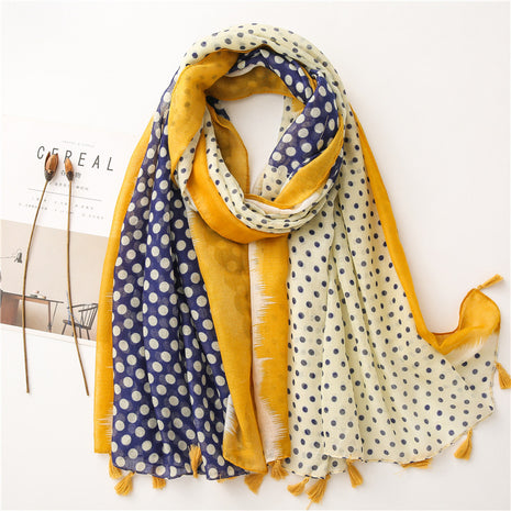 Japanese Style Artistic Cotton and Linen Scarf Bohemian Cashew