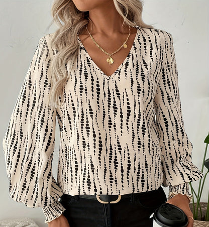 V-neck Elegant Autumn Shirt