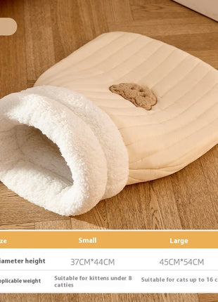 Sleeping Pet Nest Bag Warm Closed Pocket