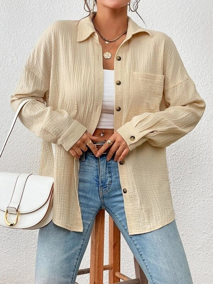 Women's Autumn Drop Shoulder Blouse