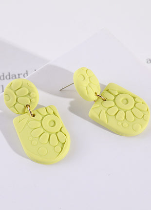 Embossed Sunflower Earrings