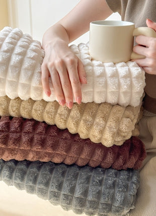 Flannel Plaid Blanket Soft Double Thick Warm Blanket