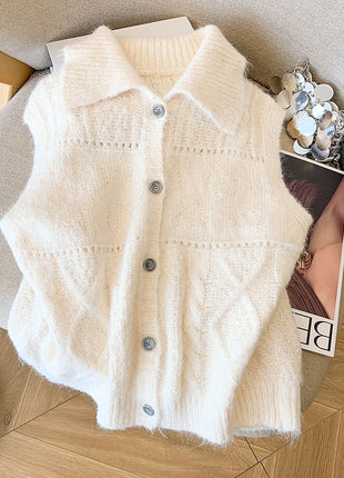 Twist Knit Design Vest